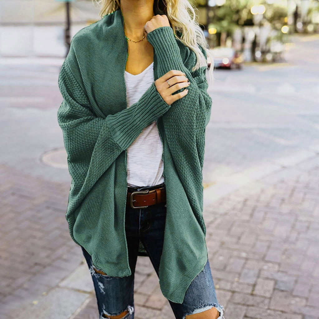 Shoulder Sweater Casual Cardigan Loose 