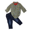 thumbnail image 3 of Conjunto de ropa para bebés Jadeshay con camisa a cuadros larga para niños varones Algodón 3 años + meses, 3 of 14