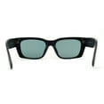 thumbnail image 4 of Iconic Retro Square Narrow Rectangle Plastic Womens Sunglasses Matte Black Red Mirror, 4 of 4