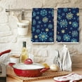thumbnail image 6 of Christmas Winter Kitchen Dish Towel 18 x 26 Inch Watercolor Blue Snowflake Dishcloth Snowflake Decorative Hand Drying Tea Towel for Xmas Winter Kitchen Cooking Baking Bathroom, 2Pcs, 6 of 6