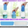 thumbnail image 3 of 6 Pack Reusable Mop Pads Compatible with Swiffer PowerMop, Wood Floor Pads Microfiber Mop Replacement Refills Machine Washable for All Floor Surfaces，15.3 * 5.1 in,Gray, 3 of 6