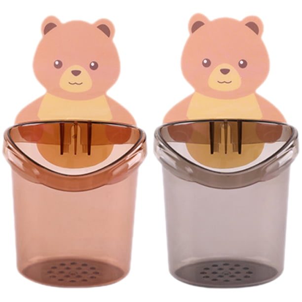 2 piezas de baños cepillo de dientes boquilla de cepillo de dientes taza de tocador