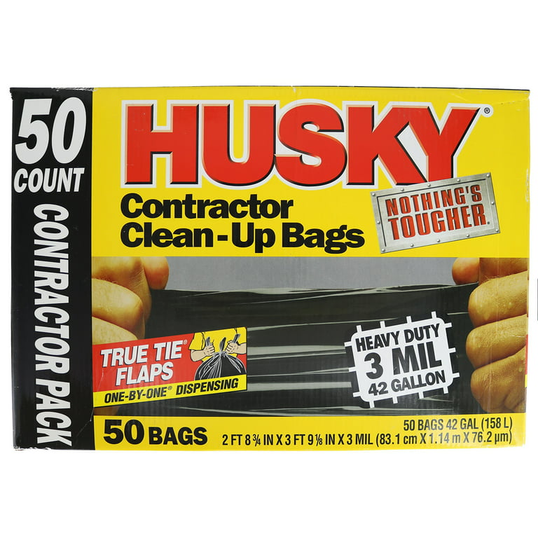 Contractor Trash Bags │ Black Heavy Duty Garbage Bag 