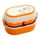 thumbnail image 1 of Lonchera Bento portátil de 2 niveles y 3 compartimentos, de gran capacidad, apta para microondas, color naranja, 1 of 12