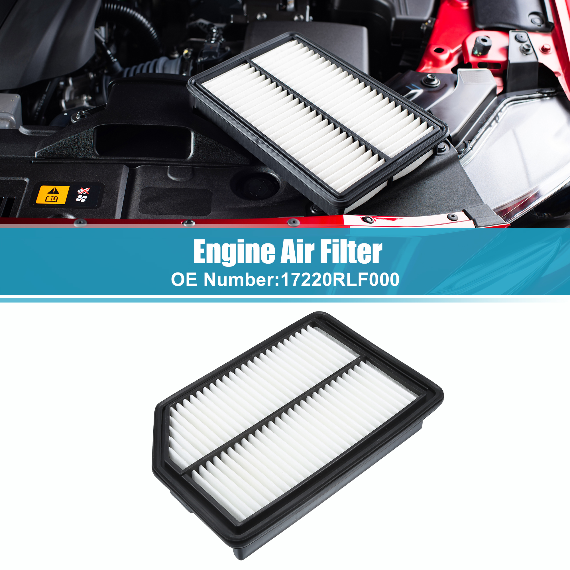 Unique Bargains 17220RLF000 Car Engine Air Filter for Honda Odyssey RB3 RB4 Replacement