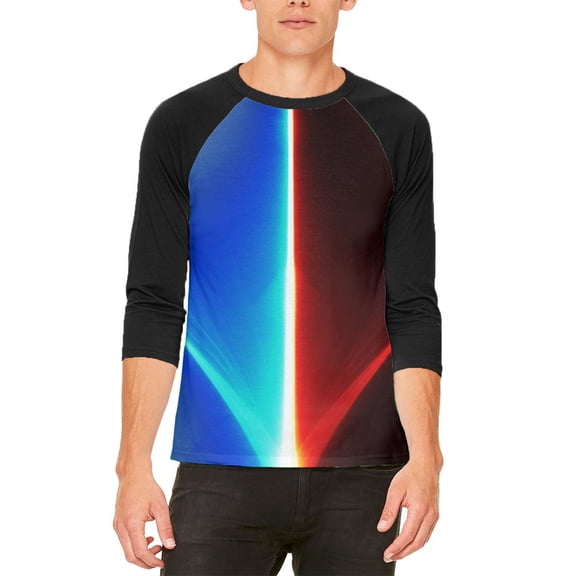 Choose Your Own Path to Destiny Mens Raglan T Shirt White-Black SM