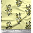 thumbnail image 1 of Soimoi Polyester Crepe Fabric Leaves & Floral Block Print Sewing Fabric Yard 52 Inch Wide, 1 of 3