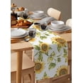thumbnail image 6 of Yellow Sunflowers Table Runner 72 Inches, Summer Botanical Floral Leaves Bed Runner Dresser Scarves Tabletop for Indoor Outdoor Parties/Ceremony/Banquet, 16" x 72", 6 of 8