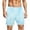 Light Blue, variant on IROINNID Men's Summer Plus Size Quick Dry Elastic Casual Bermuda Beach Shorts