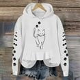 thumbnail image 2 of Tiweut Hoodies for Women Cute Cat Graphic Floral Printed Long Sleeve Loose Fit Sweatshirts Pullover Blouses Relaxed Fit Ladies Tops,Z1 White,S, 2 of 5