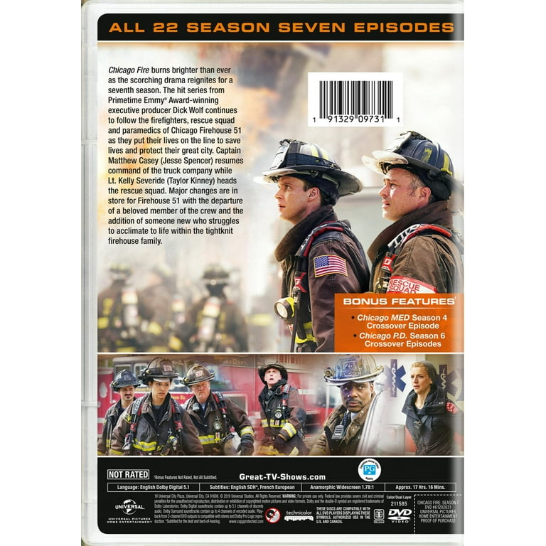 Chicago Fire: Season Seven [DVD], 1038 mins, Drama TV Series