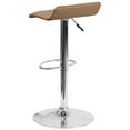 thumbnail image 5 of Cappuccino Vinyl Adjustable Height Barstool with Quilted Wave Seat, 5 of 7