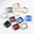thumbnail image 2 of U8MO 10pcs 13mm Square Faceted Cut Crystal Glass Loose Beads for Jewelry Making-Light Rose, 2 of 4