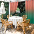 thumbnail image 4 of Outdoor Curtains for Patio Waterproof, Red Green Ombre Outdoor Privacy Panels Grommet, Modern Art Gradient Orange Blackout Outside Curtains for Porch/Cabana/Pergola/Gazebo 54"x108", 1 Panel, 4 of 8
