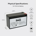 thumbnail image 2 of ECI Pro Rechargeable 12V 7AH General Purpose Battery, 2 Count, 2 Pack, 2 of 5