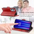 thumbnail image 2 of Case for OnePlus Nord CE 2 5G Cover Leather Wallet Folio Case Book Design Flip Magnetic Closure - Red, 2 of 5
