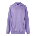 thumbnail image 3 of ZyeKqe Oversized Hoodies for Women Fleece Lined Long Sleeve Hooded Sweatshirts Loose Fitted Fall Top, 3 of 4