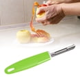 thumbnail image 4 of Straight Peeler Stainless Steel PP Handle Portable Hanging Hole Design Vegetable Peeler for Kitchen Restaurant Green, 4 of 9