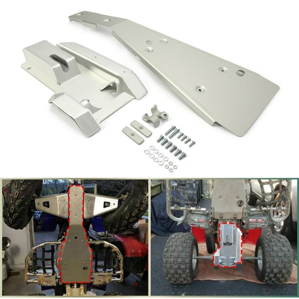 Full Chassis Glide & Swing Arm Skid Plate Gaurd Combo Fit for 19992014 HONDA TRX 400X/400EX