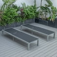 thumbnail image 3 of LeisureMod Marlin Poolside Outdoor Patio Lawn and Garden Modern Grey Powder Coated Aluminum Frame Suntan Sling Chaise Lounge Chair, Set of 2 (Black), 3 of 14
