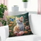 thumbnail image 5 of Funda de almohada con estampado de animales adorables de 45 x 45 cm | Cojín decorativo de nailon suave y elastano para sofá cama y sala de estar | Uso interior y exterior | Decoración navideña de, 5 of 6