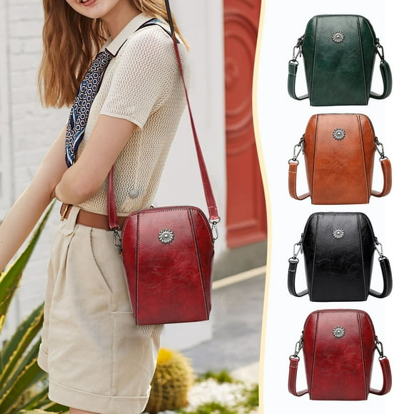 Xihbxyly Bolso Vertical para Celular, Múltiples Compartimentos, Elegante Correa Ajustable, Cierre de Cremallera Resistente, Decoración de Girasol, Diseño Cruzado, Ideal para El Día a Día, Moda Femeni