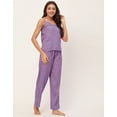 thumbnail image 3 of Moomaya Sleepwear, Spaghetti Strap Top Pajama Set, Chic Cami Pant Pjs Night Suit For Women'S, 3 of 9