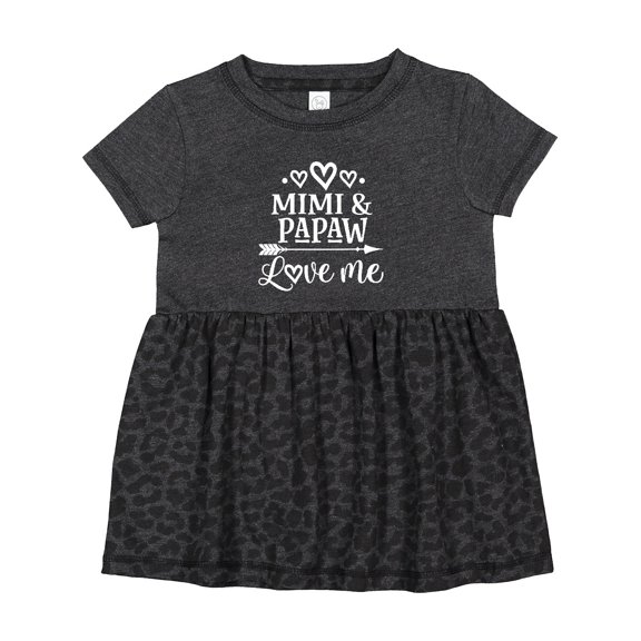 Inktastic Mimi and Papaw Grandchild Girls Baby Dress