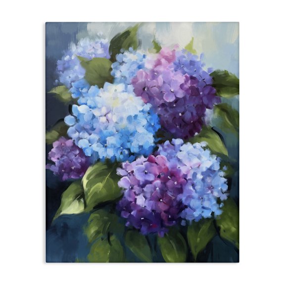 Stupell Industries Cottage Blue & Purple Hydrangeas Canvas Art, 24 x 30, by Ziwei Li