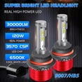 thumbnail image 2 of For Chevrolet Cavalier 2000 2001 2002 2003 2004 2005 2006 LED Headlight Bulbs 9007 HB5 High and Low Beam 2pcs, 2 of 10