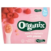 Organix - Stage 2 From 7 Months - Organic Fruit Purees - Fruit Pots Apple & Raspberry - 380g