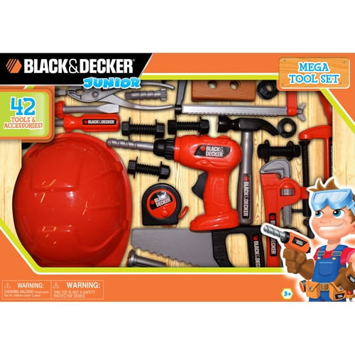 Toys & Hobbies Black and Decker Jr Mega Tool Set Complete 42 Tools Kids Fun Game Toy Play Boy
