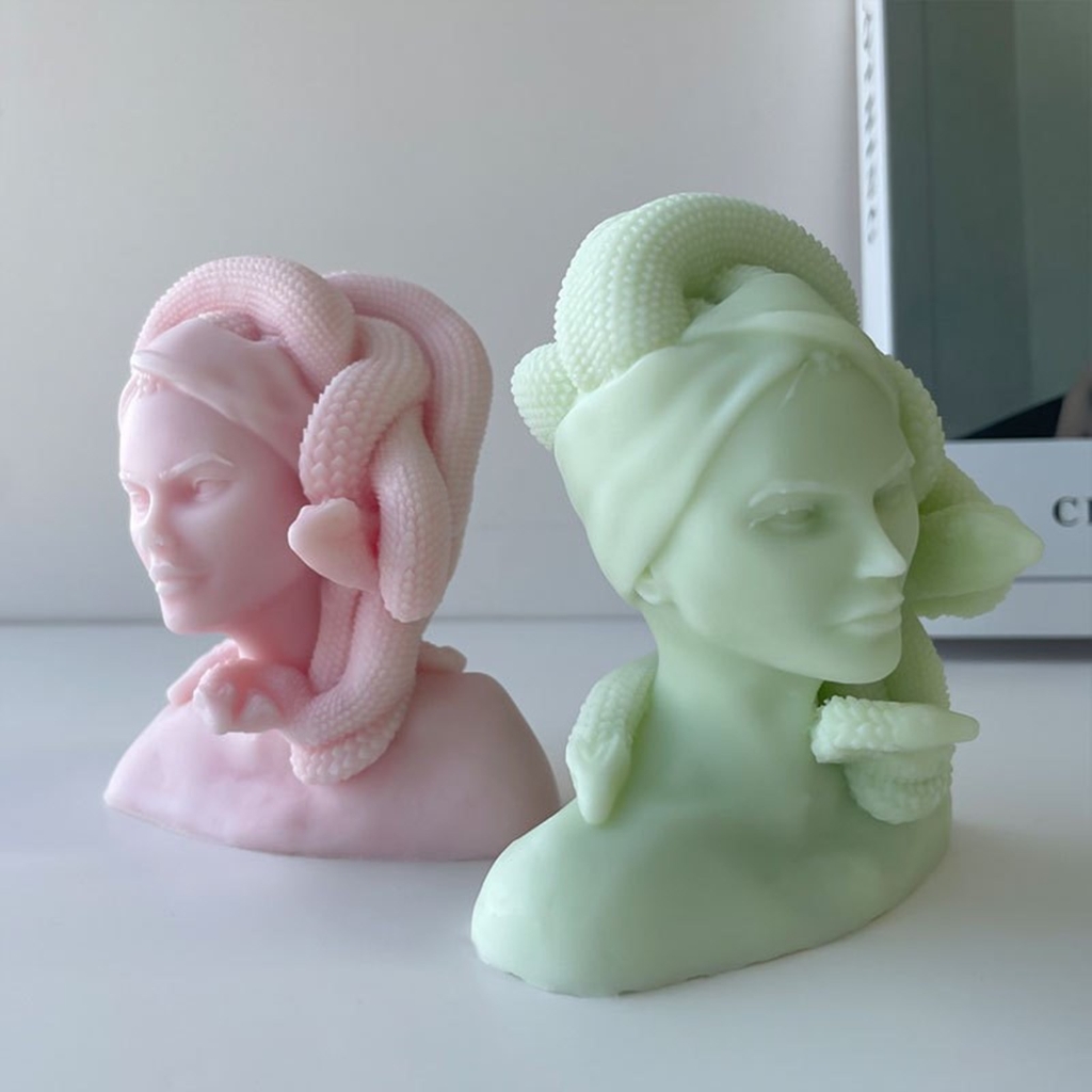 Beauty Candle Silicone Mold for Handmade Desktop Decoration Gypsum Epoxy Resin Candle Mould for Home Decorations