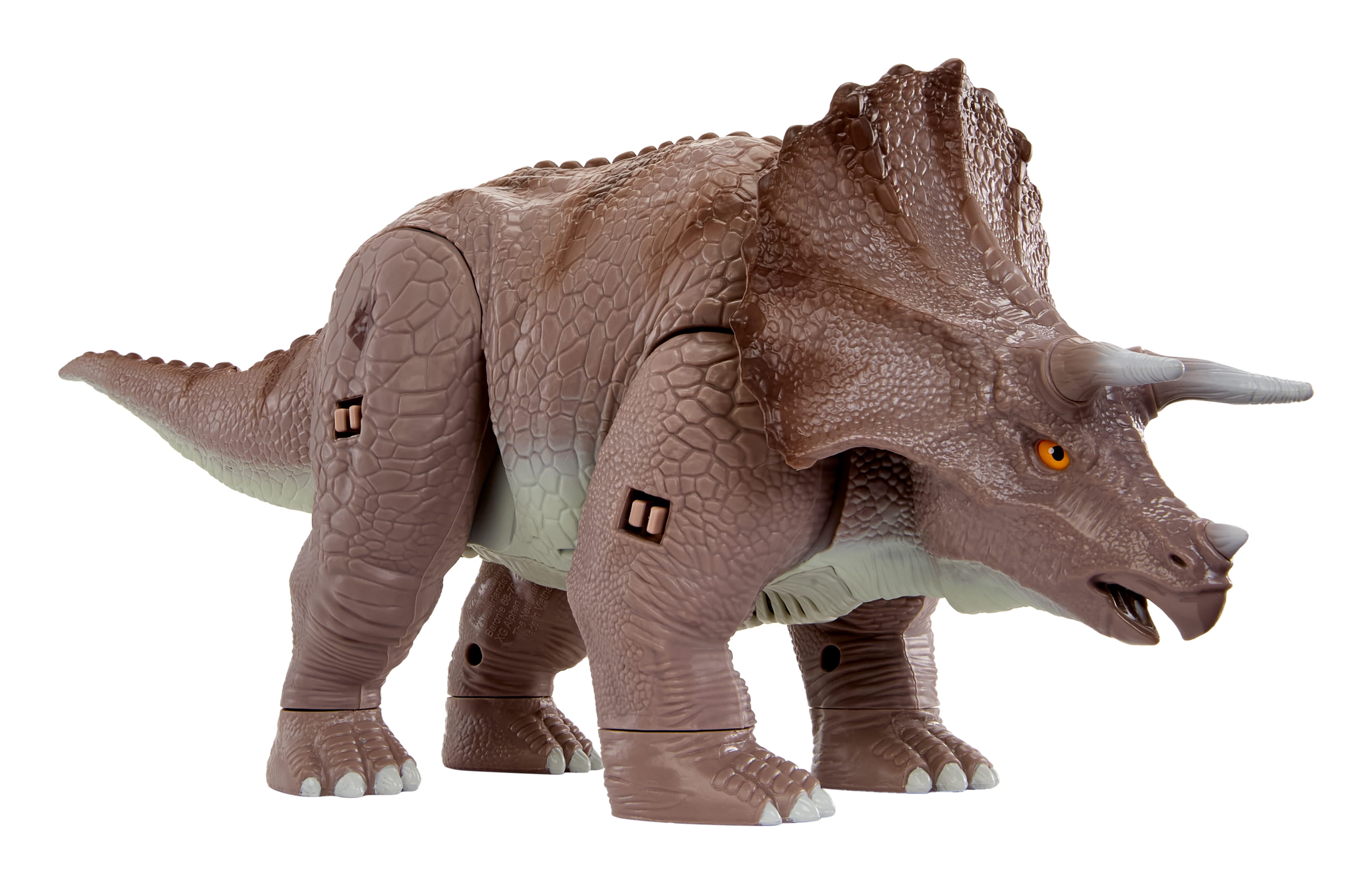 Armorsaurs Armor-Up Triceratops Dinosaur Cobalt Toy Figure with 7 Removable Armor Pieces, Tail-Triggered Chomp, Pilot Pod Compatible, Kids, Boys, Girls, Ages 6+