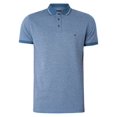 thumbnail image 5 of Tommy Hilfiger Pretwist Mouline Tipped Slim Polo Shirt, Blue, 5 of 5