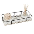 thumbnail image 2 of happimess Monarch 12" x 6" Modern Industrial Metal/Marble Scalloped Base Vanity Tray, White/Black, 2 of 5
