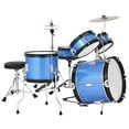 thumbnail image 1 of KFFKFF Kids Drum Set, 5-Piece 14 in Junior Drum Sets, Beginner Drums Set with Adjustable Throne, Cymbal & Two Pairs of Drumsticks, Musical Learning Drums Instruments Kit, 1 of 9