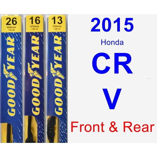 2015 Honda CRV Wiper Blade Set/Kit (Front & Rear) (3 Blades) Premium