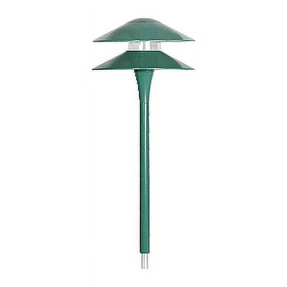 RAB Lighting FERN Pagoda 2 Tier Shade 6W 12V AC 2700K Spike Verde Green LED Pathway Light