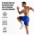 thumbnail image 3 of 2pcs Gimnasio Short Con Licra Deportiva 2 En 1 Hombre Correr, 3 of 8