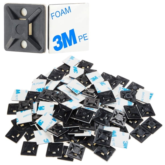 Soportes de cierre con cremallera XHF HS-101S negros, 100 unidades