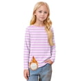 thumbnail image 4 of CCRFTGI Big Sister Shirts for Girls Size 10-12 Long Sleeve Cute Pink Striped T-shirt for kids Holiday Crewneck Tshirts Casual Spring Day Gifts for Girls Pink 13-14 Years, 4 of 4
