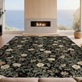 thumbnail image 2 of Design&I 5'x7' Ultra Soft Area Rug, Asian Chinoiserie Vintage Lattice Vine Trellis Border Peony Bird Flowing Dynamic None Fluffy Washable Non Shedding for Bedroom Living Room Home Office, 2 of 7