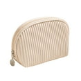 thumbnail image 2 of VALSEEL Makeup Bag Pleated Wash Bag Travel Portable Half Round Storage Bag Cosmetic Bags, 2 of 4