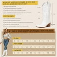 thumbnail image 4 of Wide Calf Cowboy Boots for Women Embroidered Cowgirl Boots Mid Calf Women's Western Cowboy Boot Fashion Pointy Toe Cowgirl Boot Pull on, 4 of 6