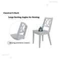 thumbnail image 2 of Miekor Mid-Century 5-Piece Extendable Round Dining Table Set with 15.7" Removable Leaf and 4 Cross Back Dining Chairs, Grey BC2A2042, 2 of 9