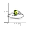thumbnail image 2 of Primal Gold 14 Karat White Gold 6x4mm Oval Peridot and Diamond Ring, 2 of 3