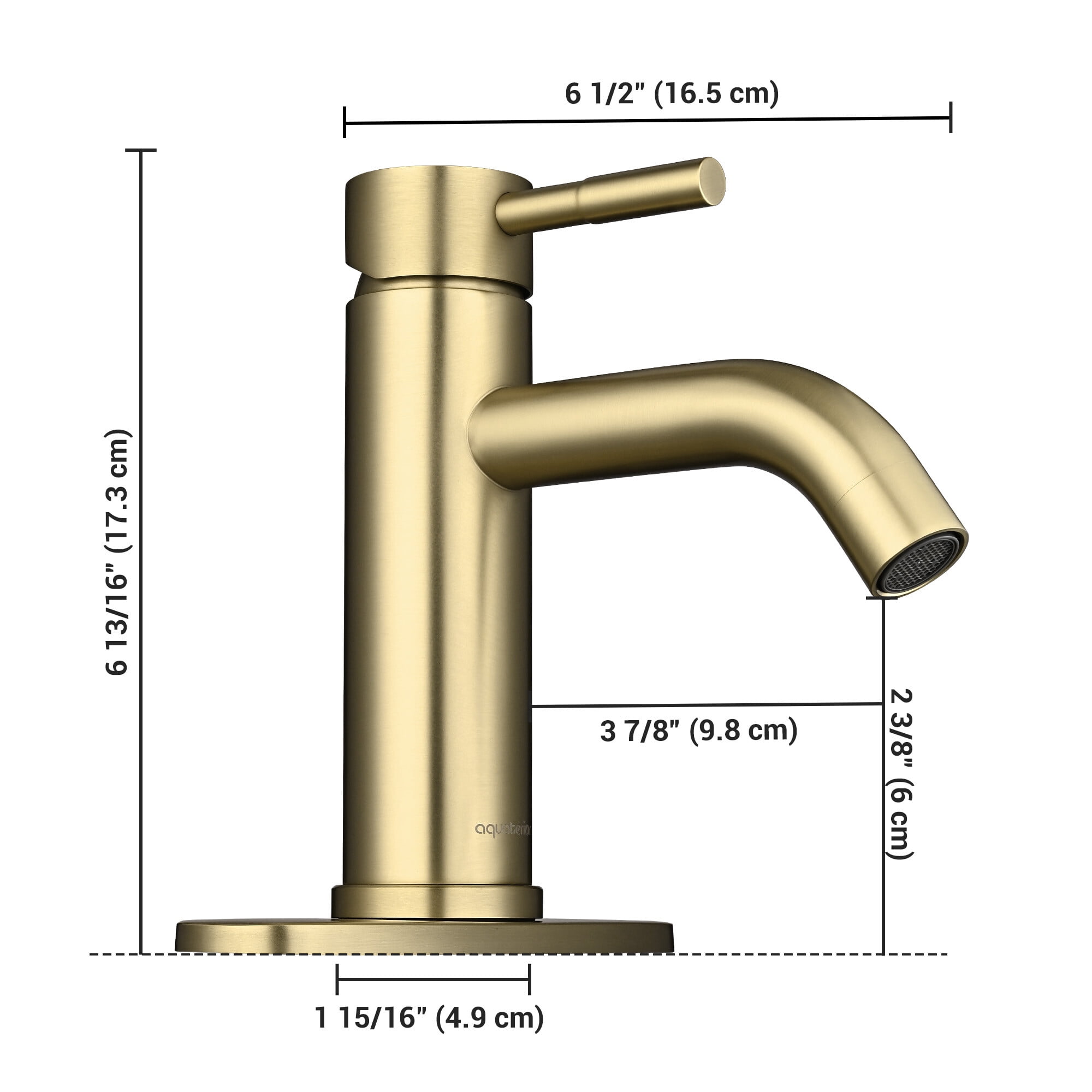 Aquaterior Single Handle Bathroom Vessel Faucet Mixer Tap with Pop-up Drain