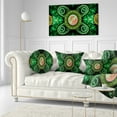 thumbnail image 3 of Designart Green Psychedelic Relaxing Art - Abstract Throw Pillow - 12x20, 3 of 5
