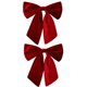 thumbnail image 2 of Adorno Navideño de Terciopelo con Forma de Lazo Pequeño para Árbol de Navidad, Decoración para Ventanas, Adornos Navideños., 2 of 6